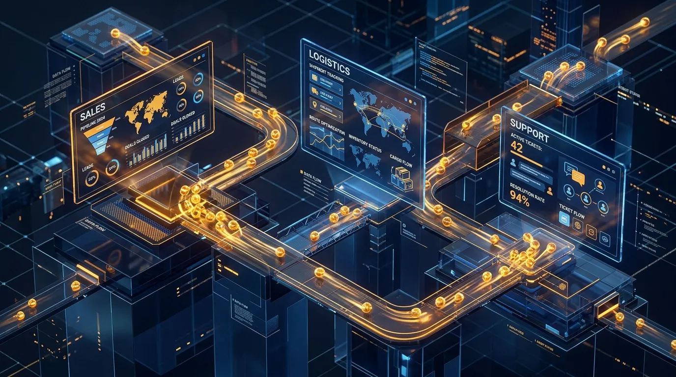 Agentic AI for Business 2026: The Shift from Tools to Autonomous Partners 3D render symbolizing the partnership between human leadership and autonomous agentic AI in 2026
