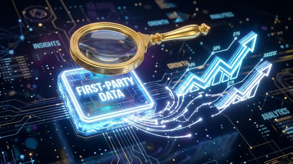 B2B Marketing Automation 2026: Aligning GTM Teams Around First-Party Data 11zon magnifying glass over digital block 202605151323