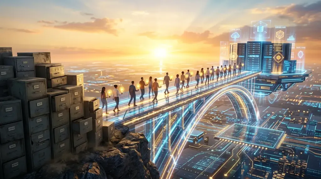 Digital Transformation for Small Business 2026: Navigating the New Era bridge connecting filing cabinet%e2%80%a6 202605091053