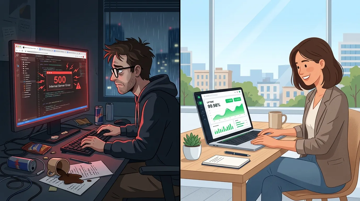 Best Managed WordPress Hosting in 2026: The Only Guide You Actually Need developer stressed entrepreneur