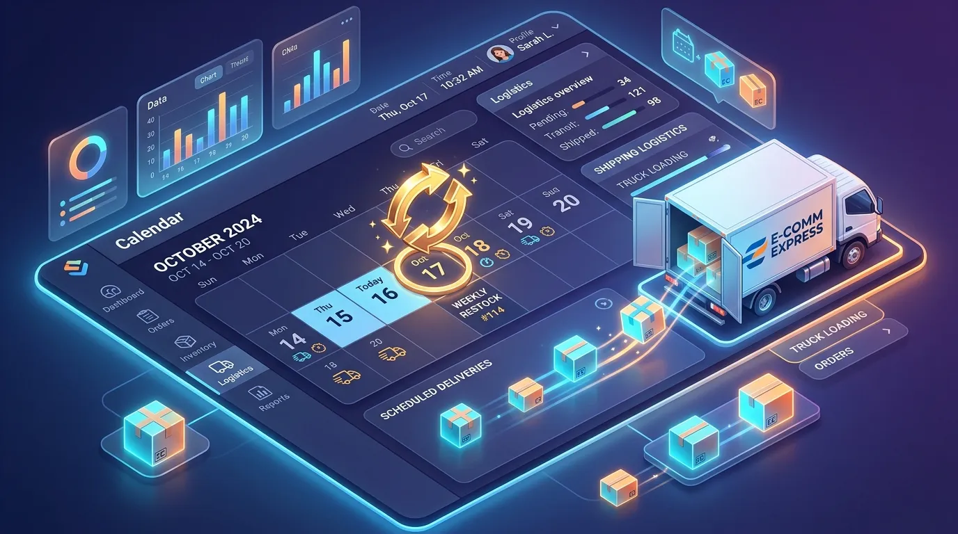 e commerce calendar dashboard wi 202605151338